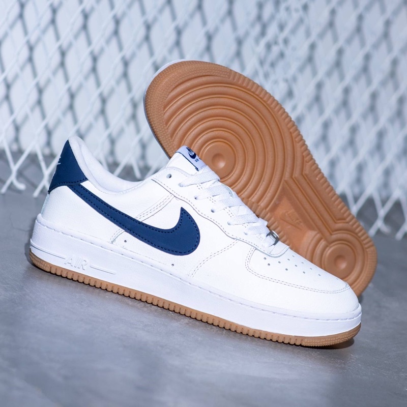 Jual NIKE AIR FORCE 1 WHITE NAVY GUM SNEAKERS ORIGINAL Shopee Indonesia