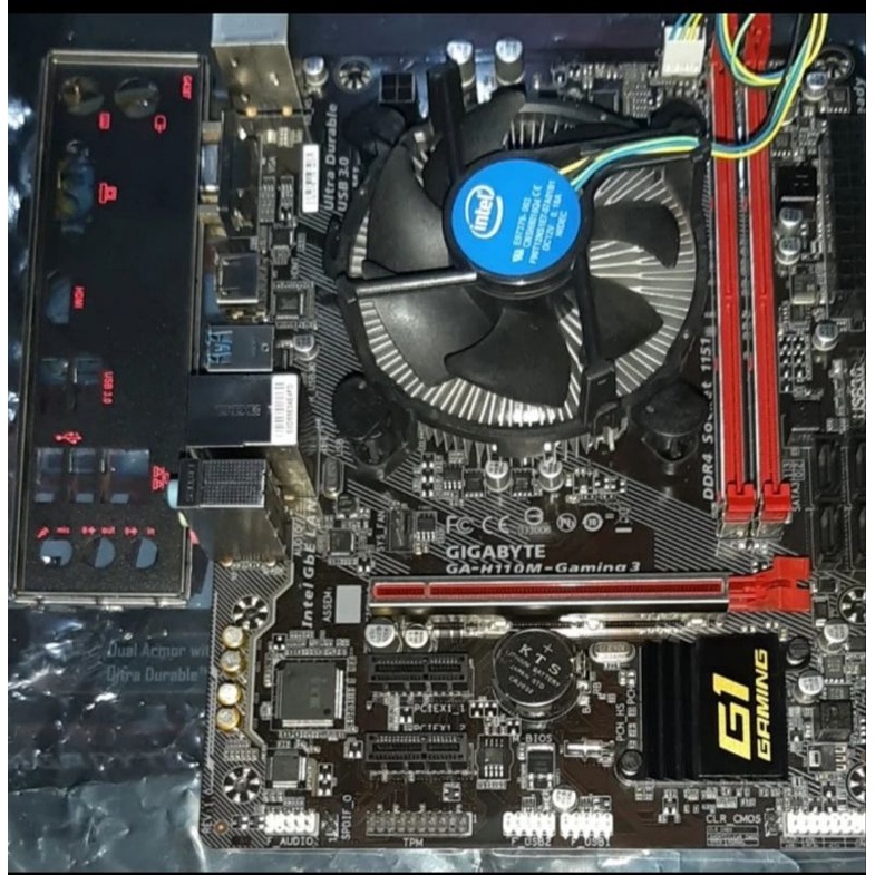 Jual gigabyte h110m gaming 3 lga 1151 + prosesor i5 7500 kabylake