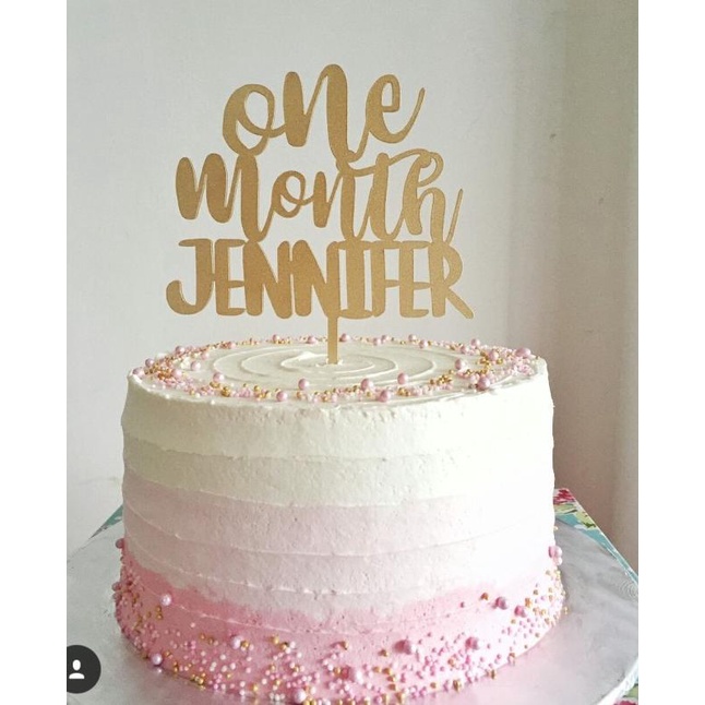 Jual One Month Baby Topper / Topper / Hiasan Kue / Caketopper / Bunting ...