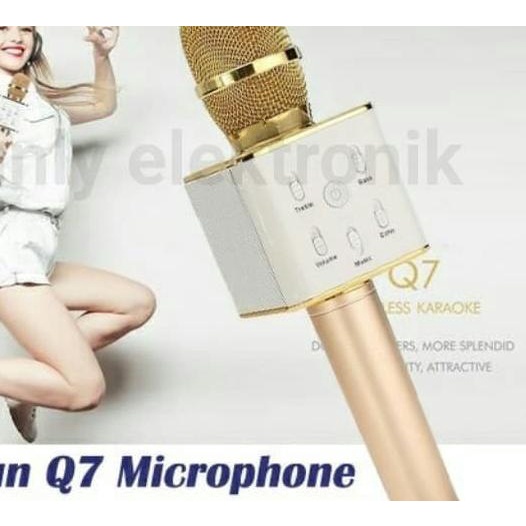 Jual mic ktv Bluetooth tuxun Q7 wireless microphone ( mic Tanpa Kabel