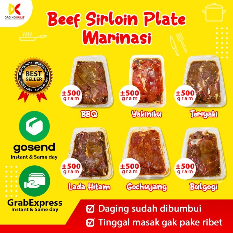 Jual Beef Sirloin Marinasi Daging Sapi Marinasi Daging Sirloin