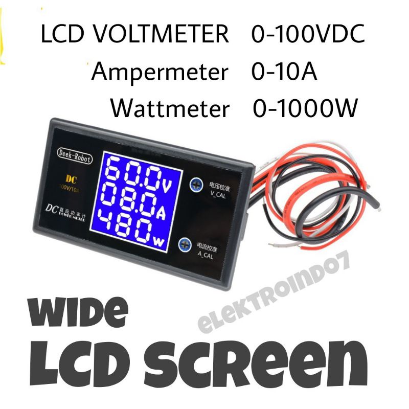 Jual LCd mbr power supply indicator maks 100v 10a voltmeter ampermeter ...
