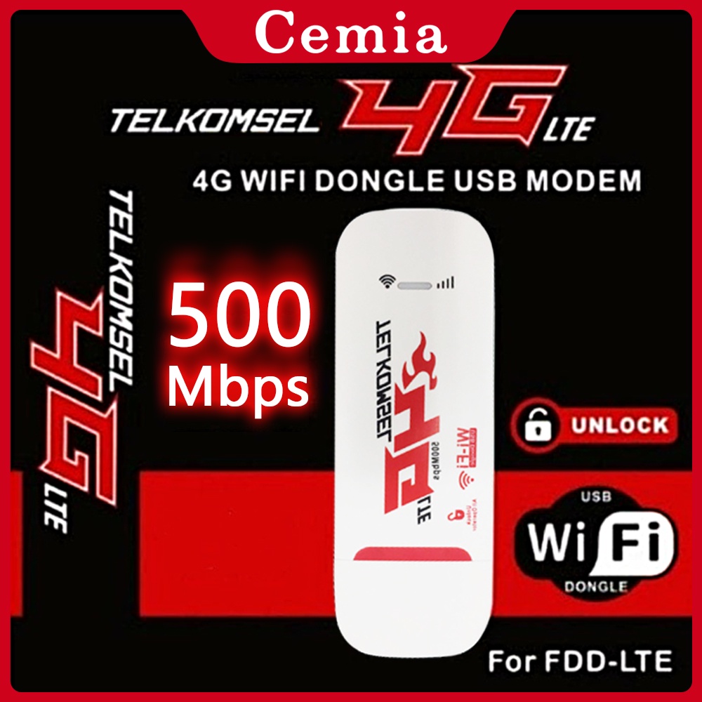 Jual Cemia Portable Modem Wifi Mifi 4g Lte Modem Usb 500mbps Unlock Support All Operator Wifi