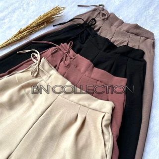 Celana Kulot Crinkle Tali samping Highwaits Jumbo