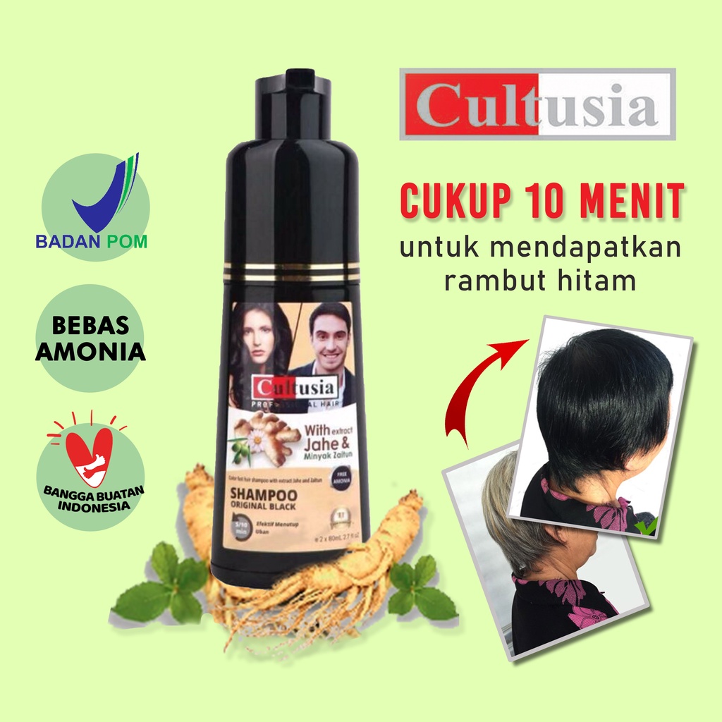 Sampo Penghitam Rambut Sampo Uban Shampo Penghilang Uban CULTUSIA 160ML Shampo Anti Uban Treatment Rambut Penghitam