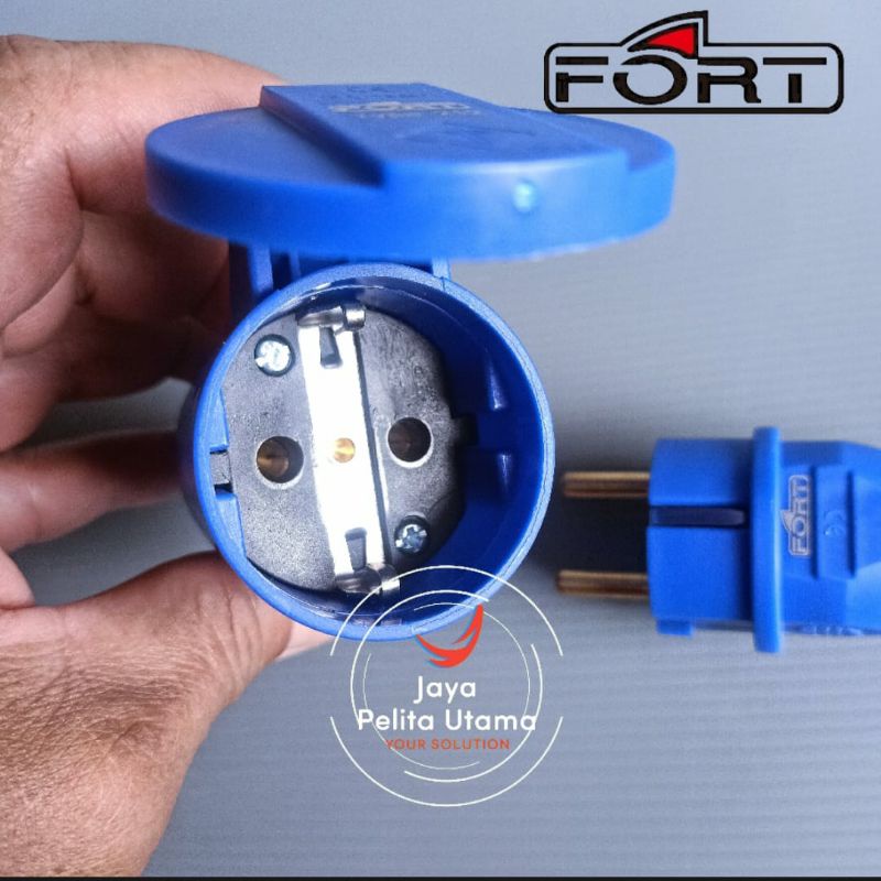 Jual industrial plug 012+ mobile socket 212 IP44 16a 2pin 250v FORT ...