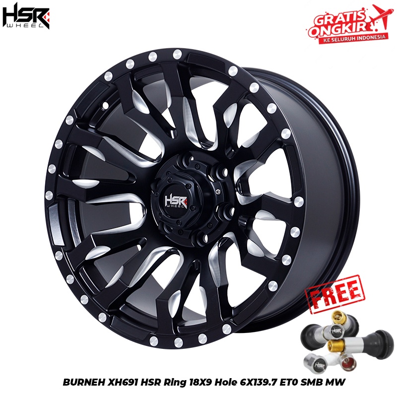 Jual Velg Mobil HSR BURNEH XH691 Ring 18 Velg Ofroad Fortuner Pajero ...