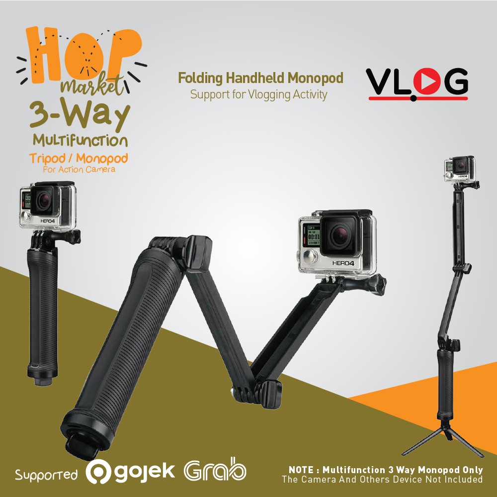Jual way Grip-Arm-Tripod for GOPRO HERO XIAOMI YI BRICA B