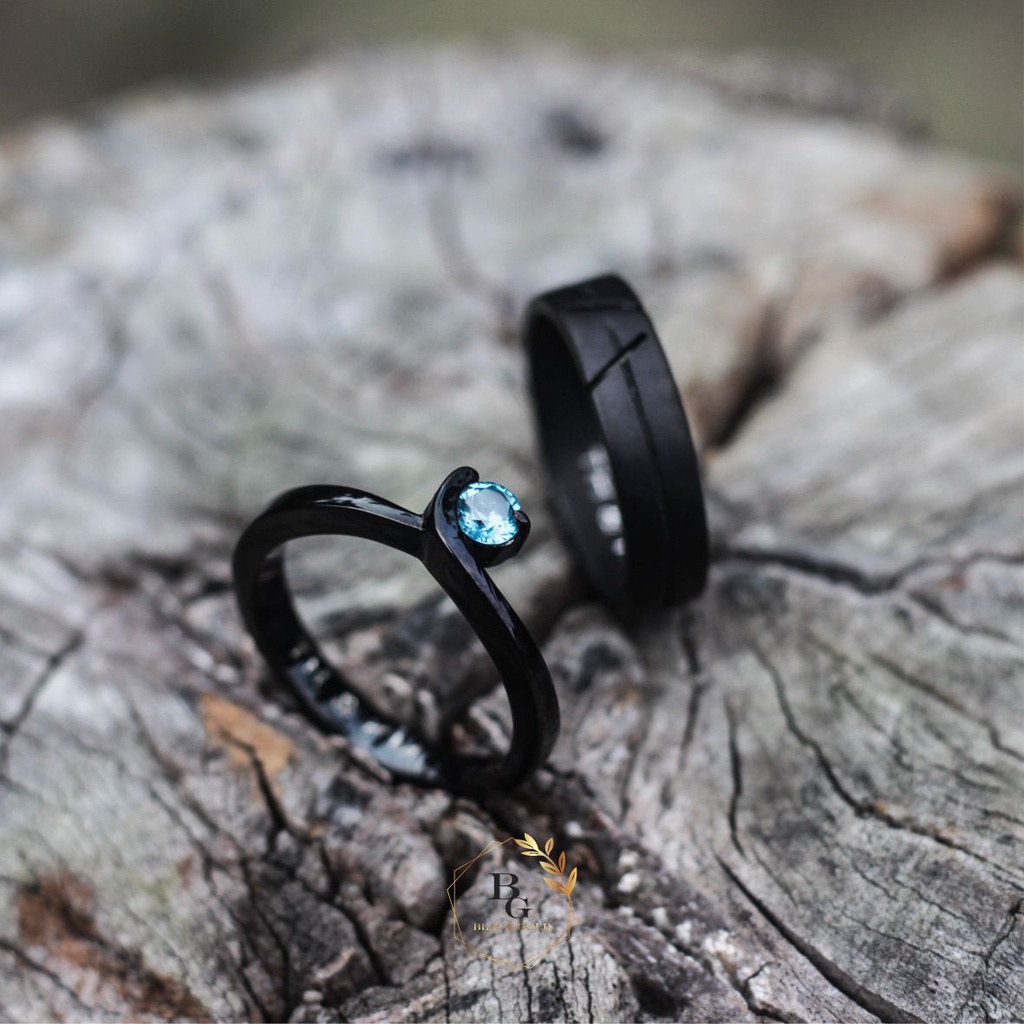 Jual Cincin Rustic Silver/Perak With Blue Topaz Stone & Finishing Full ...