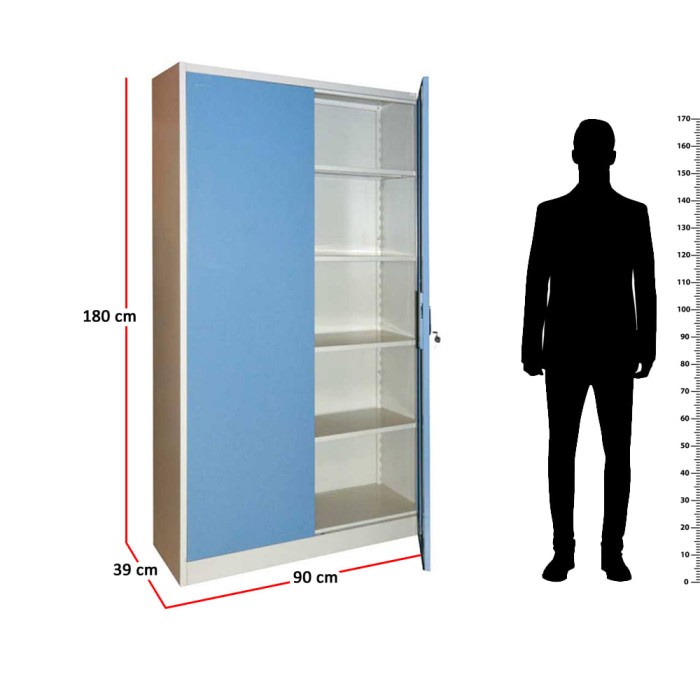 Jual Filling Cabinet Krisbow Lemari Kantor 2 Pintu - Biru | Shopee ...