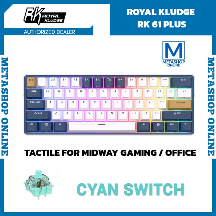 Jual ROYAL KLUDGE RK61 PLUS WIRELESS MECHANICAL KEYBOARD GAMING 60% ...