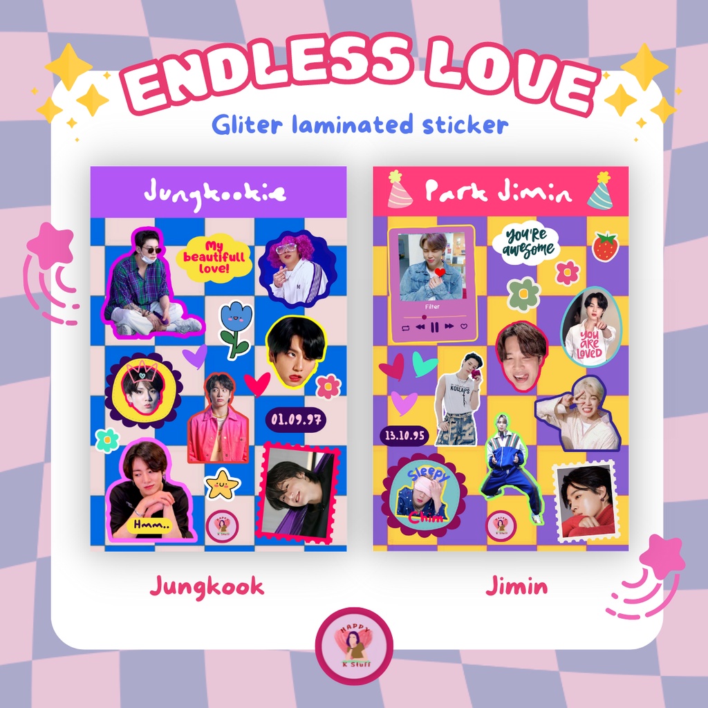 Jual Endless Love Stickers | Gliter Laminated | Shopee Indonesia