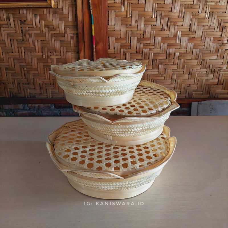 Jual Anyaman Keranjang Bambu Teratai Diameter 22 Cm Serbaguna Shopee