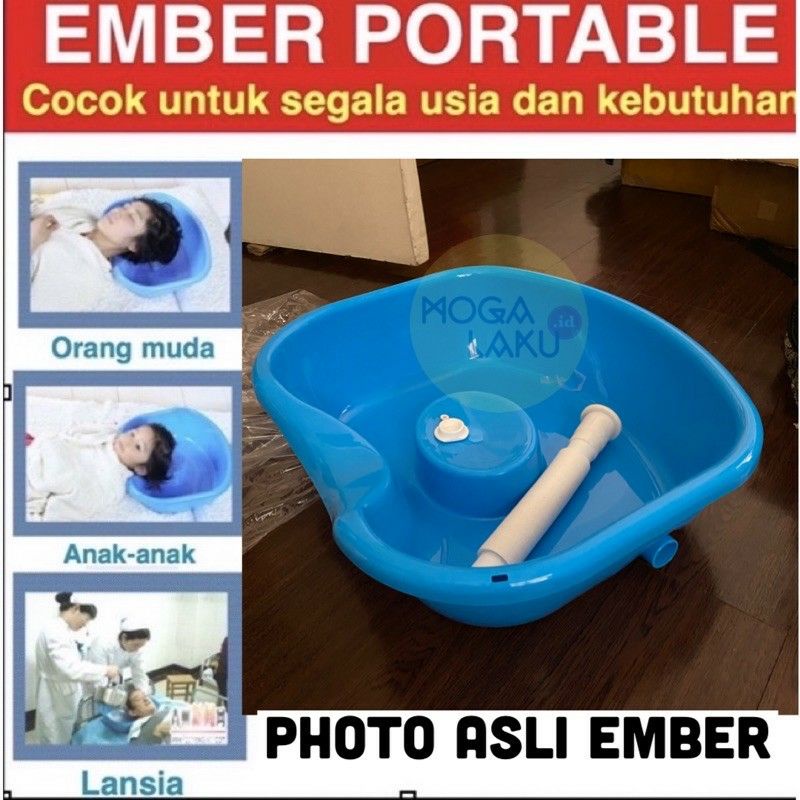 Jual Tempat Keramas Portable Wadah Cuci Rambut (Berhadiah Sikat Kepala ...