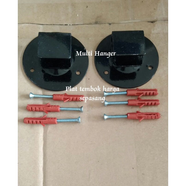Jual PLAT TEMBOK HARGA SEPASANG LENGKAP SKRUP | Shopee Indonesia