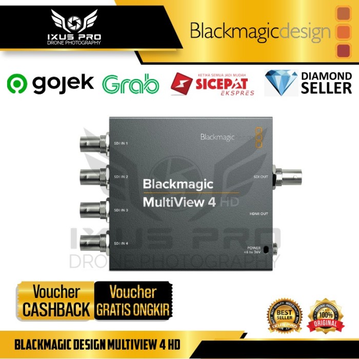 Jual Converter Blackmagic Design Multiview 4 Hd Multiviewer 4 Input Sdi ...