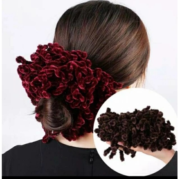Jual WBS Ikat Rambut Ubur Ubur Kunciran Cendol Cepolan Hijab Scrunchie ...