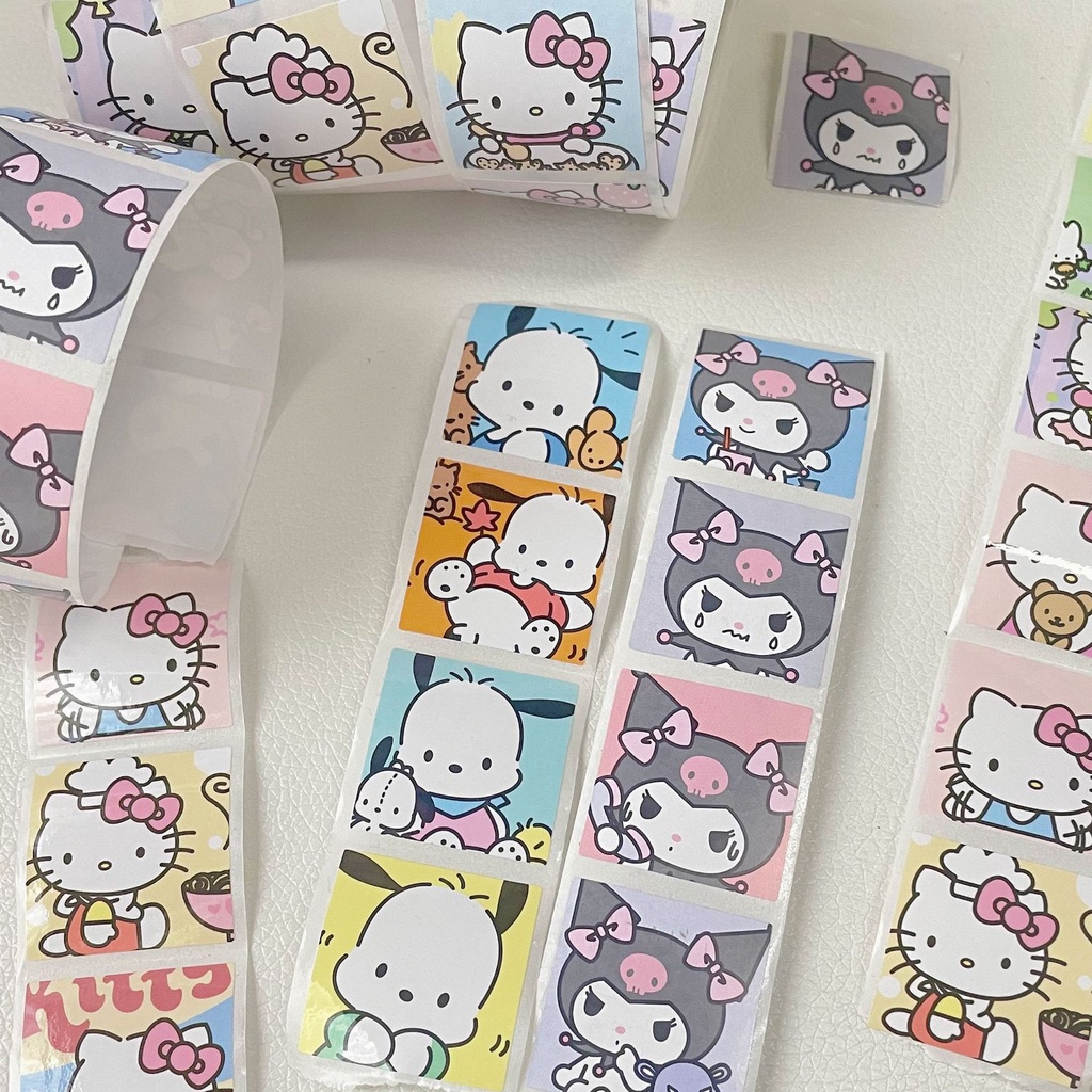 Jual Stiker Roll Hello Kitty & Friends 200 Lembar Dalam 1 Roll | Shopee ...