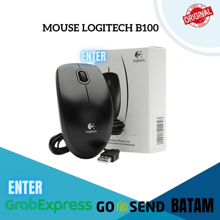 Jual MOUSE LOGITECH B100 MOUSE USB RESMI ORIGINAL | Shopee Indonesia