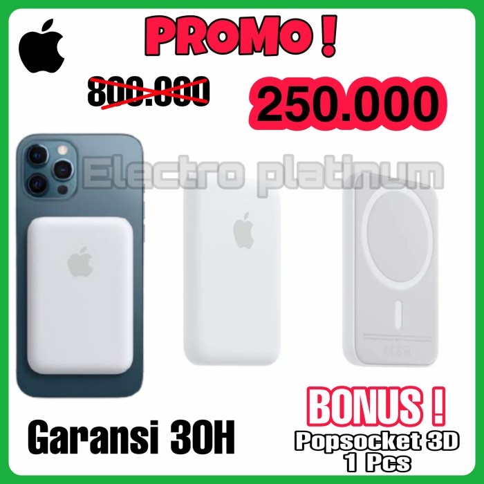 Jual APPLE MAGSAFE BATTERY PACK IPHONE 12 PRO MAX MINI ORIGINAL 11
