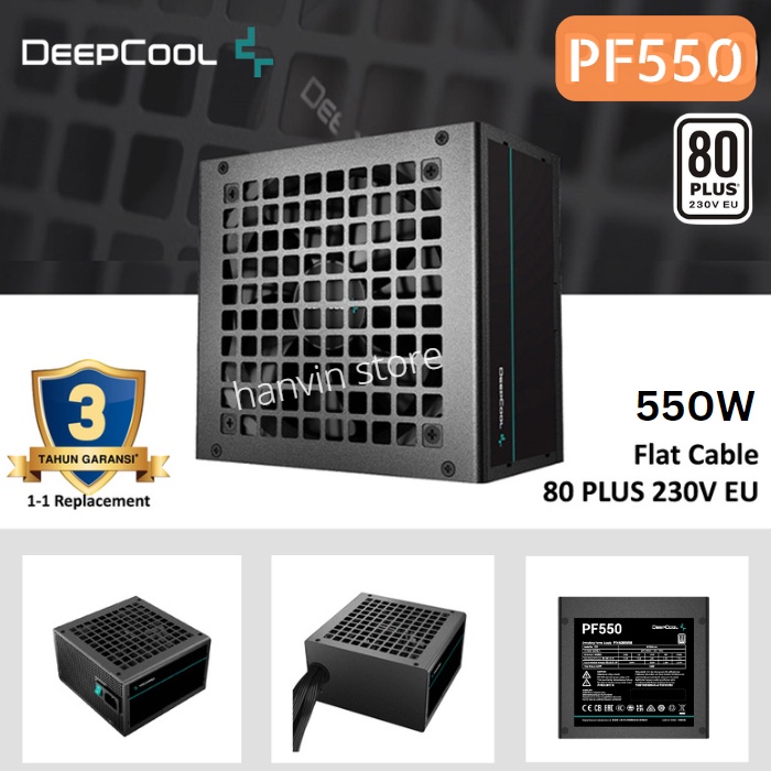Jual Power Supply 550W 80+ DeepCool PF550 | Shopee Indonesia
