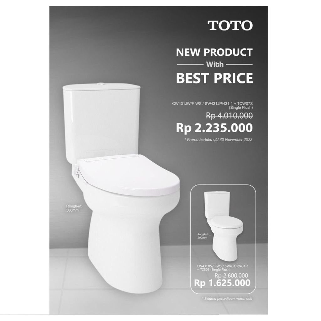 Jual Closet Duduk TOTO CW 431 J / CW431J WHITE Shopee Indonesia