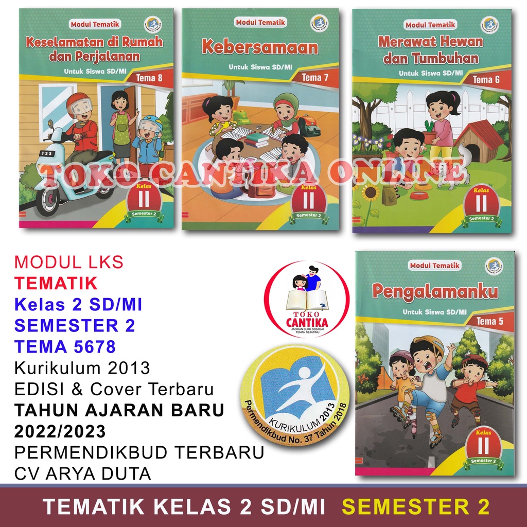 Jual Sepaket Buku LKS Kelas 2 SD Tema 5678 Semester 2 Kurikulum 2013 ...