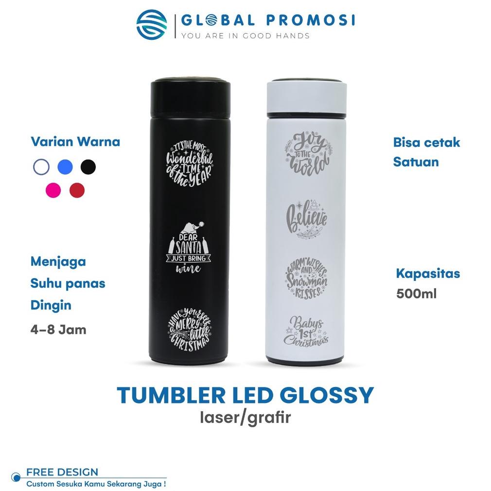 Jual Produk Custom Tumbler Smart Led Glossy Suhu Temperatur Cetak Laser Grafir Souvenirpromosi 6470