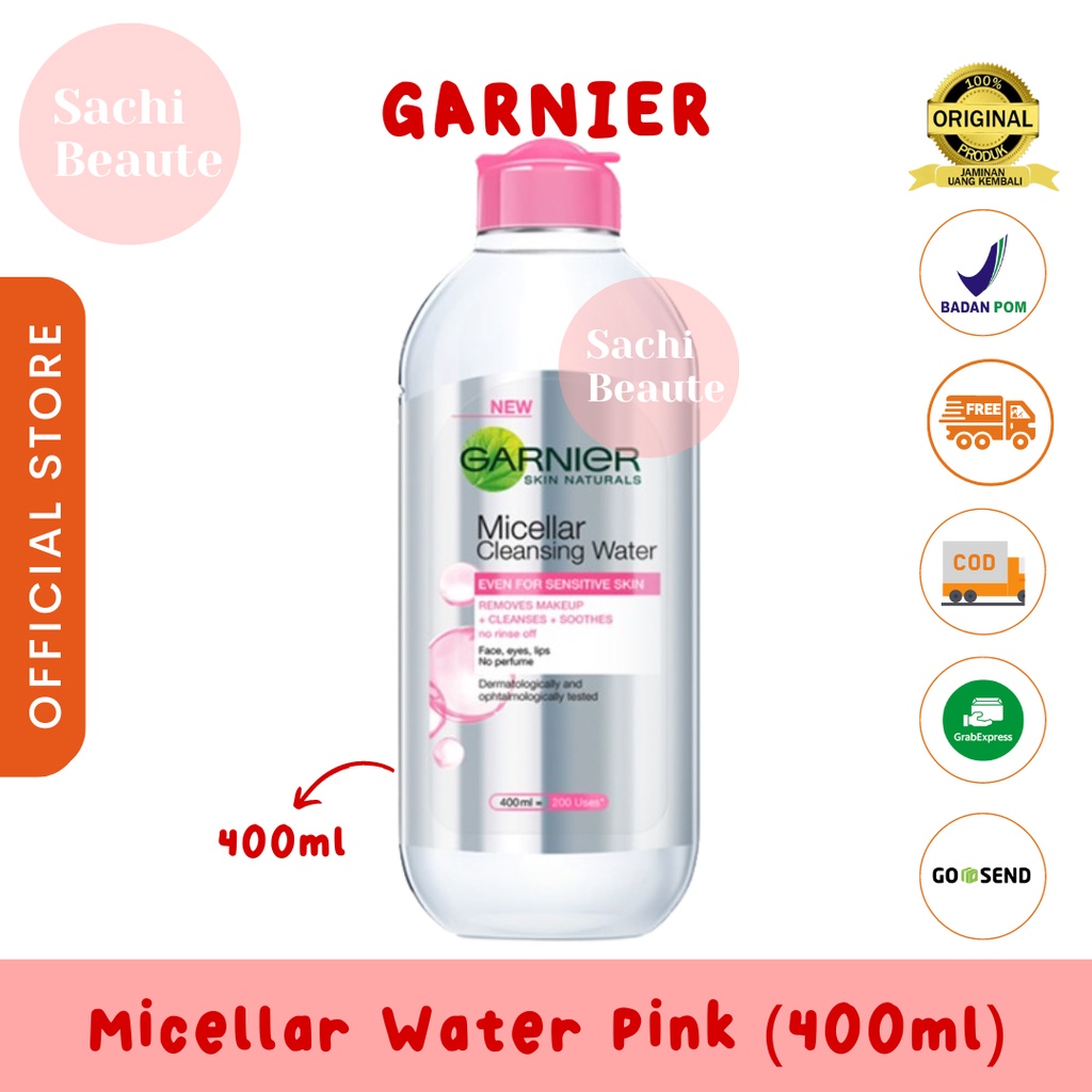 Jual Garnier Micellar Water Pink Single 400 ml Pembersih Wajah Makeup