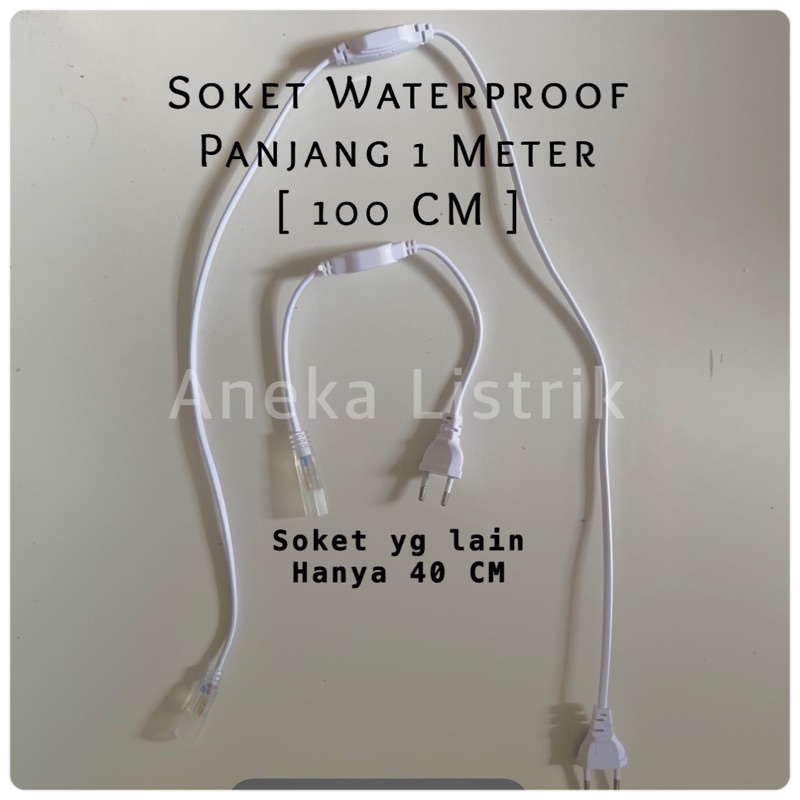 Jual Soket Konektor Colokan Lampu Led Neon Flex Selang V Shopee Indonesia