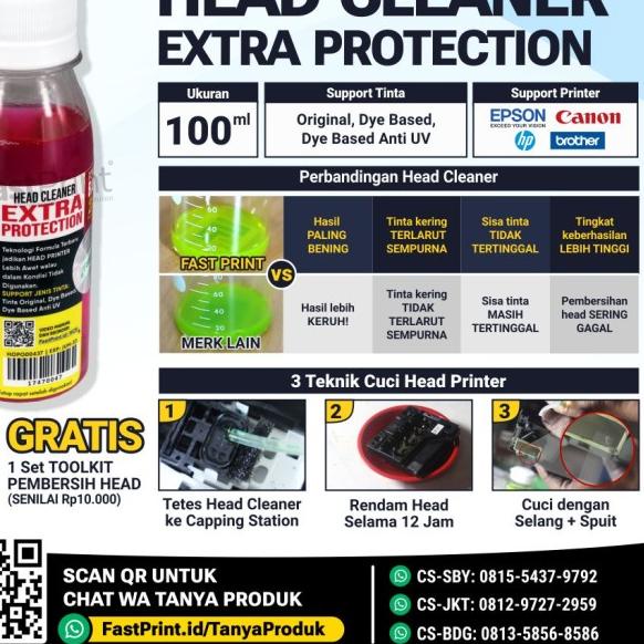 Jual Head Cleaner Extra Protection Fast Print 100 ML | Shopee Indonesia
