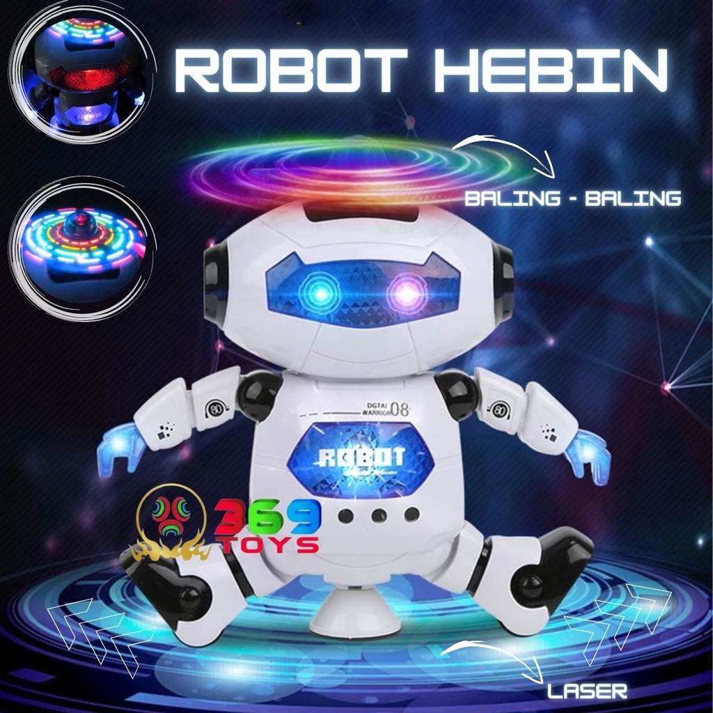 Jual MAINAN ROBOT HEBIN LASER DANCE 360 LIGHTINGDANCING ROBOT | Shopee ...