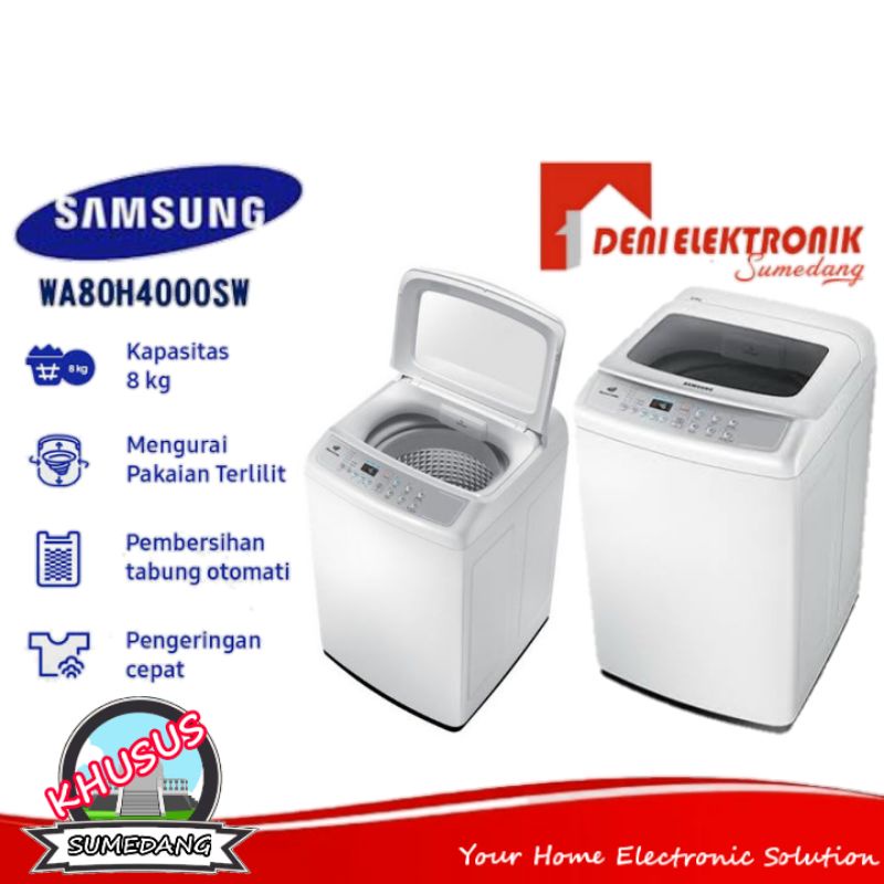 Jual Mesin Cuci 1 Tabung 8 Kg Samsung WA80H4000SW (KHUSUS SUMEDANG ...