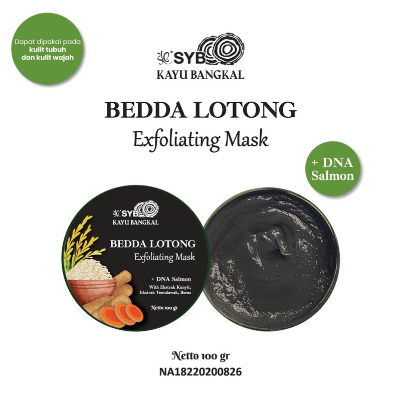 Jual Ready Syb Bedda Lotong Bedak Lotong Lulur Hitam Pemutih Badan