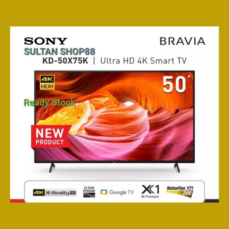 Jual SONY BRAVIA GOOGLE TV KD50X75K UHD 4K 50 INCH 50X75K UHD HDR