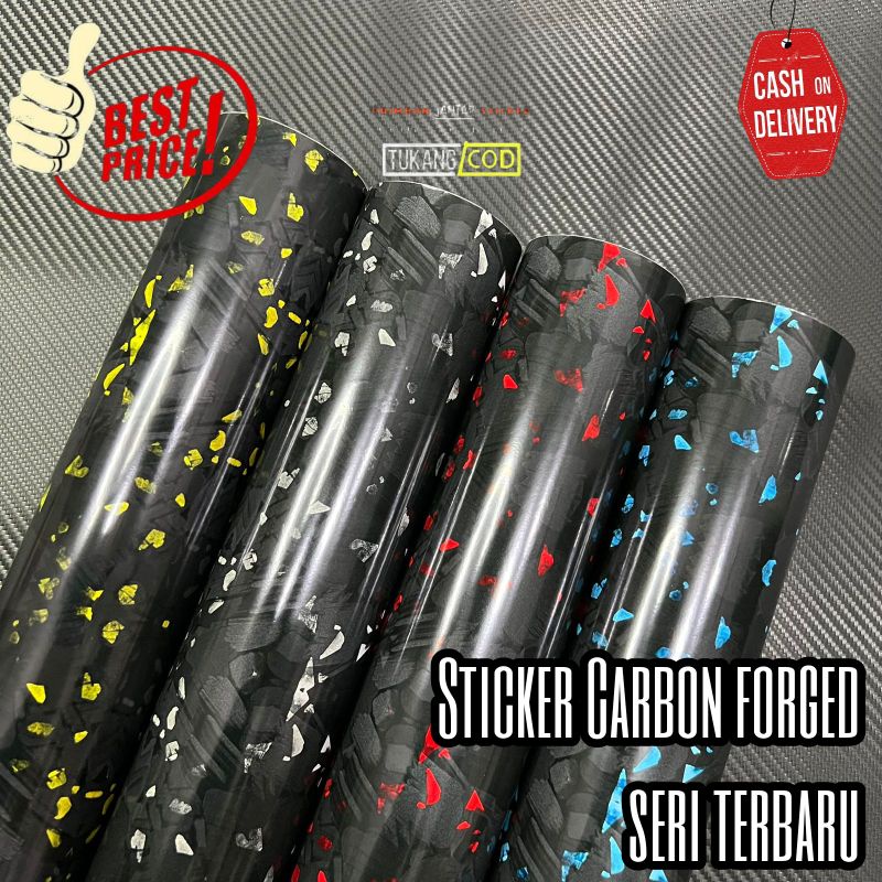 Jual Sticker Carbon Forged Kualitas Premium Stiker Scotlite Forged Lebar Cm Skotlet Motor