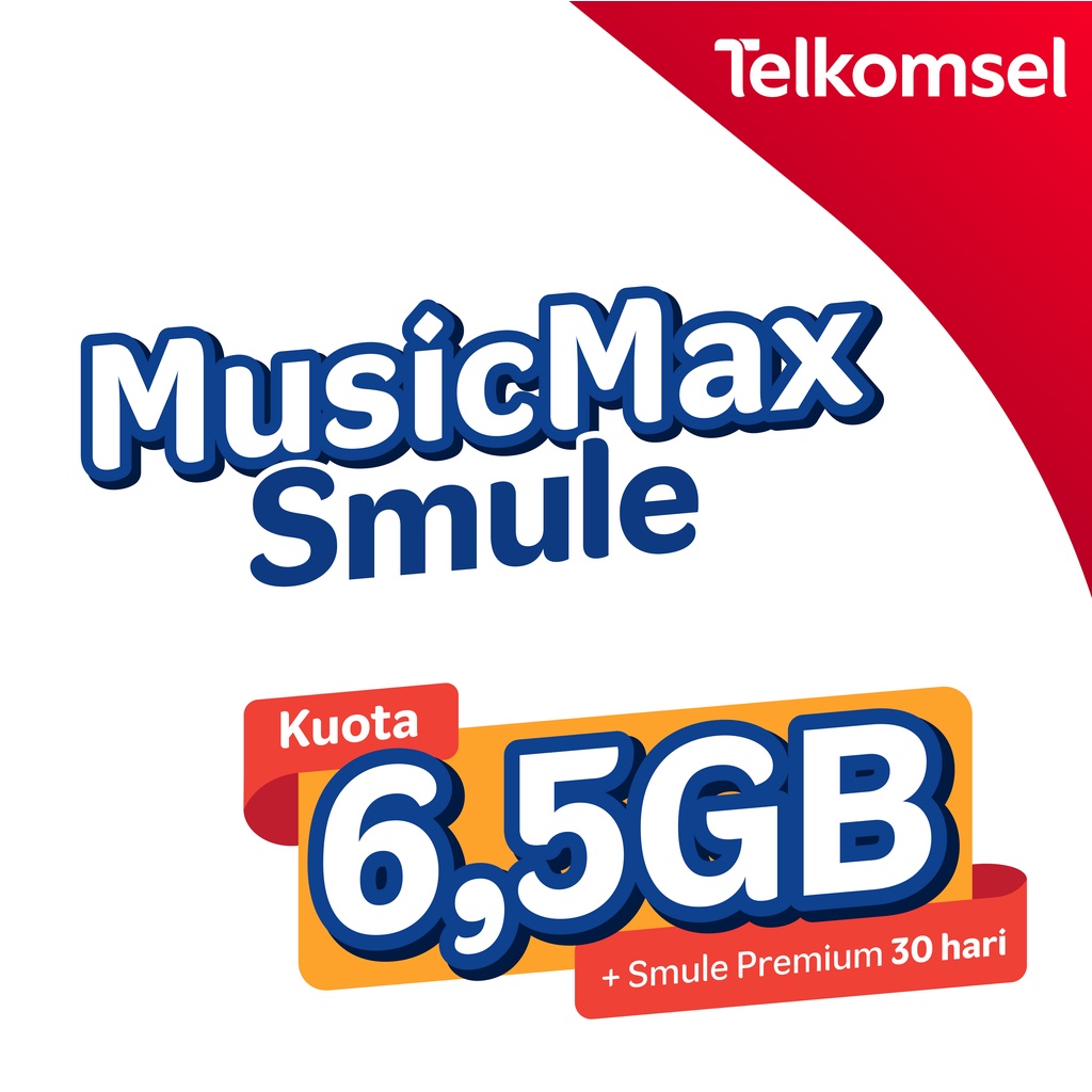 Jual Paket MusicMAX Smule - Telkomsel 6.5Gb / 30 Hari | Shopee Indonesia