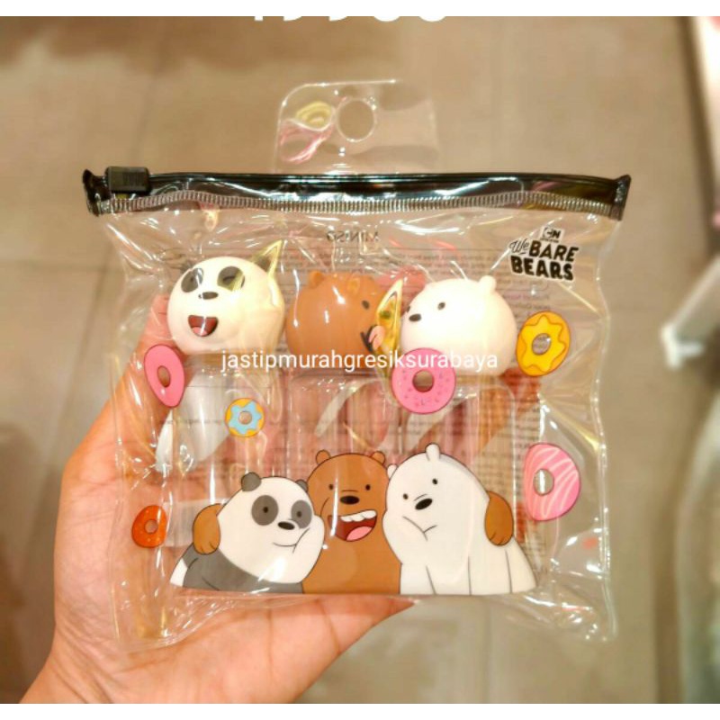 Jual MINISO We Bare Bears Travel Kit botol travel sanitizer botol spray
