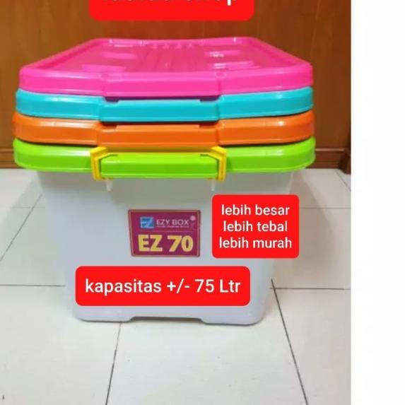 Jual Container Box EZY 75 Liter Dengan Roda / Kontainer Industri Real ...