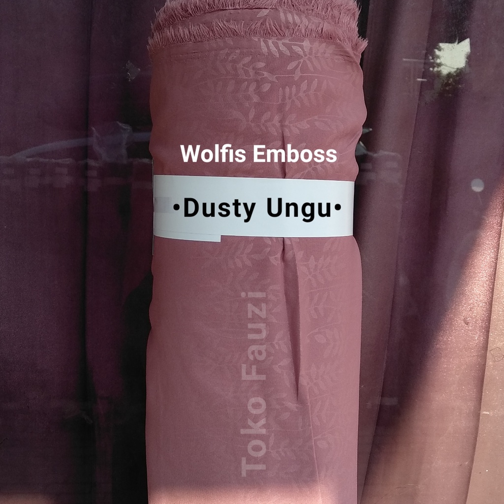 Jual 1m Kain Emboss Bunga Wolfis Grade A Bahan Gamis Hijab | Shopee ...