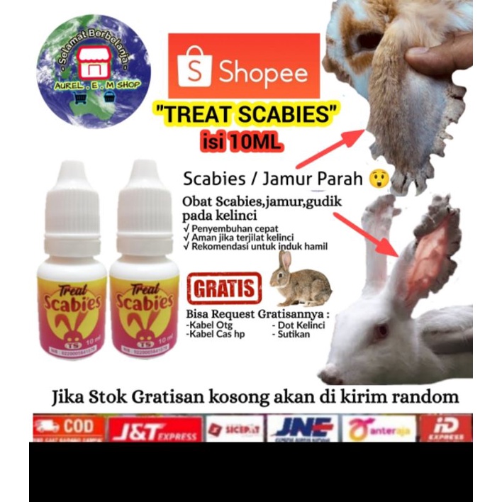 Jual OBAT SCABIES / JAMUR KELINCI TREAT SCABIES 10ml | Shopee Indonesia