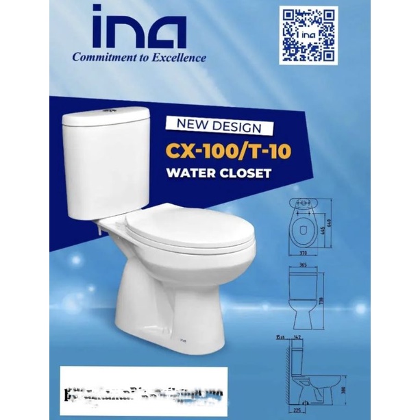 Kloset Duduk INA Murah CX100 (FREE PACKING KAYU) Pare Kediri