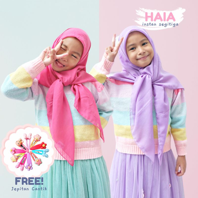 Jual JPUFF HAIA Kerudung Segitiga Instan Anak Paris | Jilbab Anak-anak ...