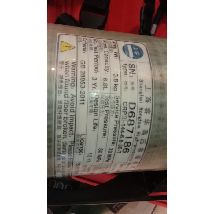 Jual Breathing Apparatus ( Scba ) 6 Liter Composite Tank Full Set ...