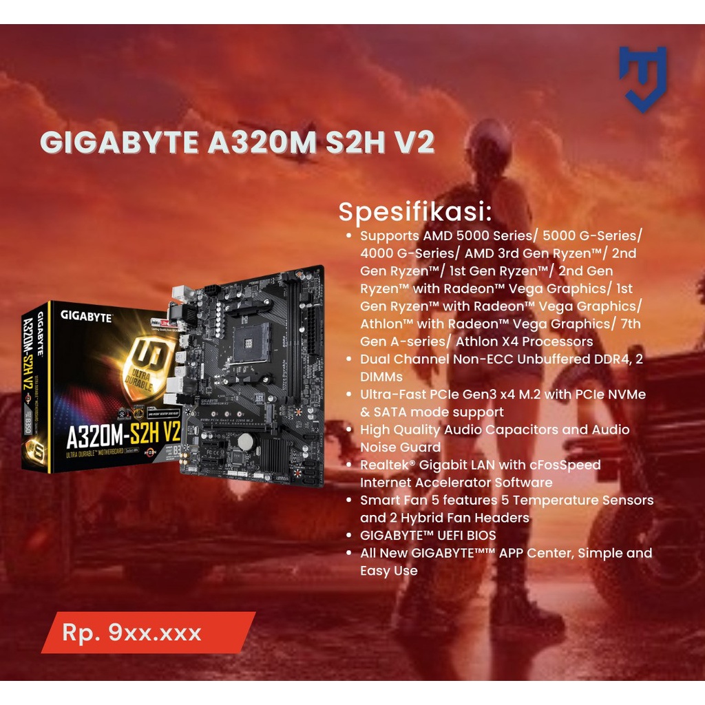 Jual Gigabyte A320M S2H V2 | Shopee Indonesia