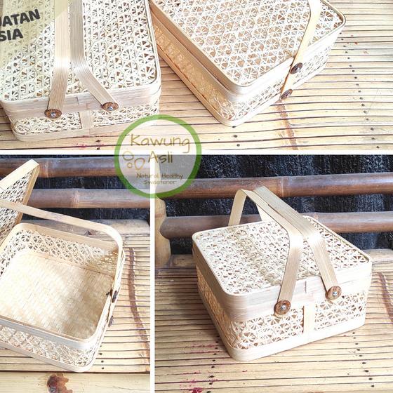 Jual Keranjang Rantang Hampers Anyaman Bambu Kotak Hantaran Pernikahan ...