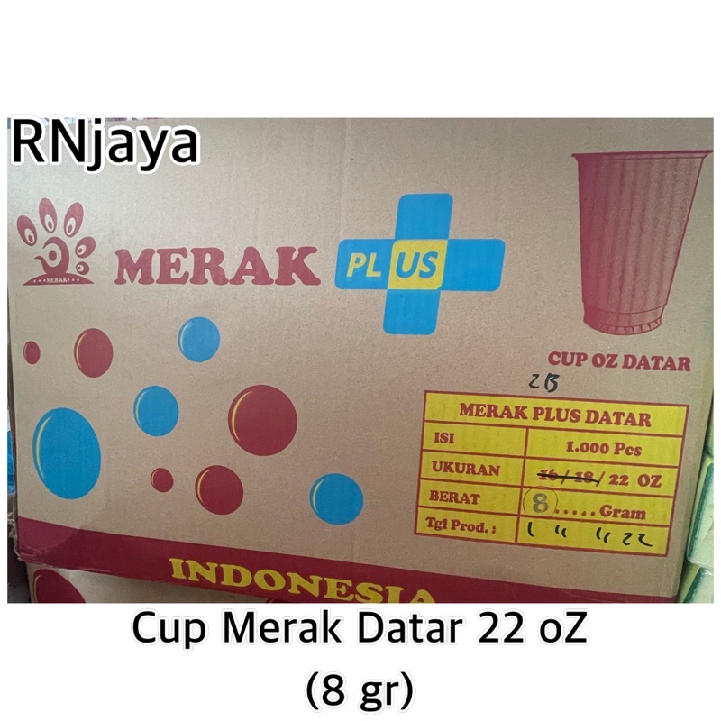 Jual Gelas Plastik Cup Datar Merk Merak Plus 22 Oz 8 Gr Shopee Indonesia 9335