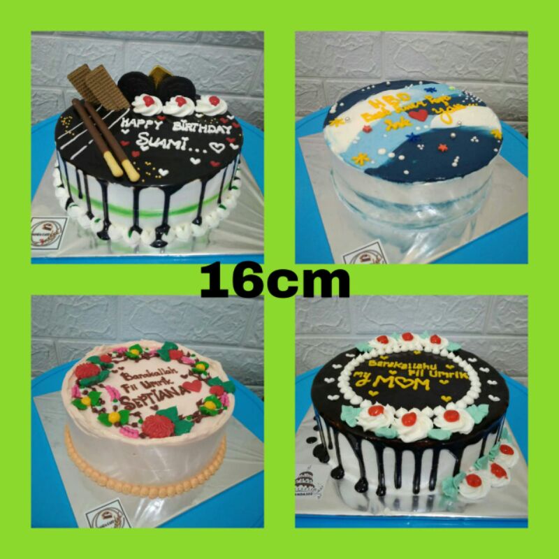 Jual kue ulang tahun 16cm pilih dekor kue Tangerang | Shopee Indonesia