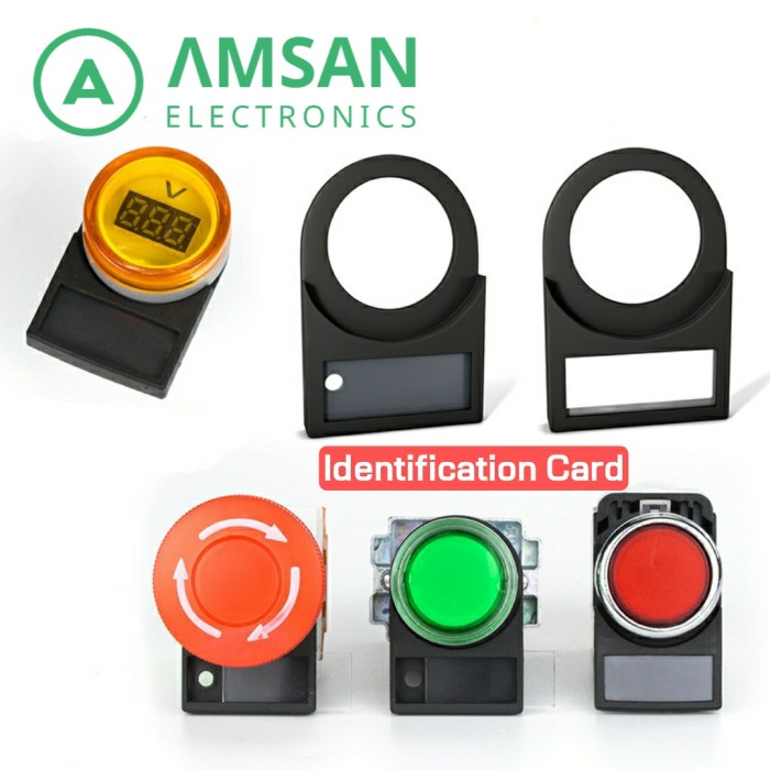 Jual Cover Panel Label Identification Card 22mm Name Plate Pilot ...