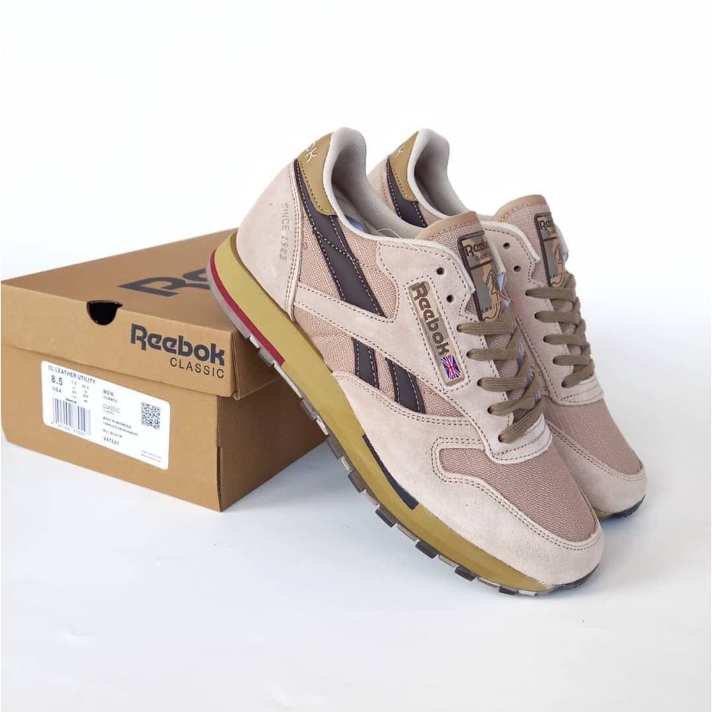 Jual Sepatu Reebok Classic Utility Rice Brown Leather - Un Original ...